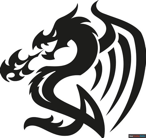 simple dragon tattoo|easy simple dragon tattoo.